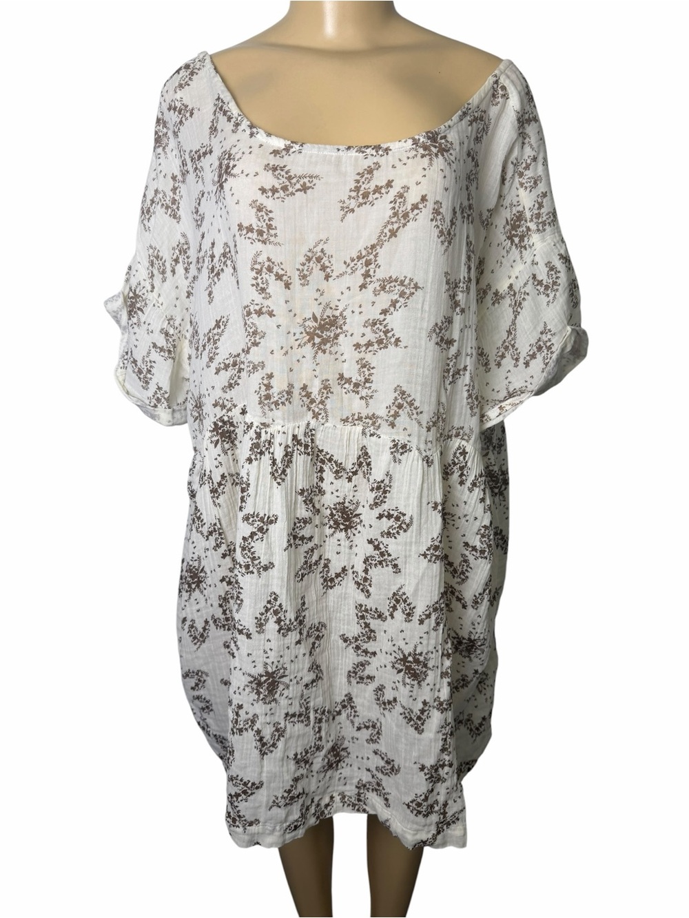 Free People gauze Floral Tunic oversized dress large